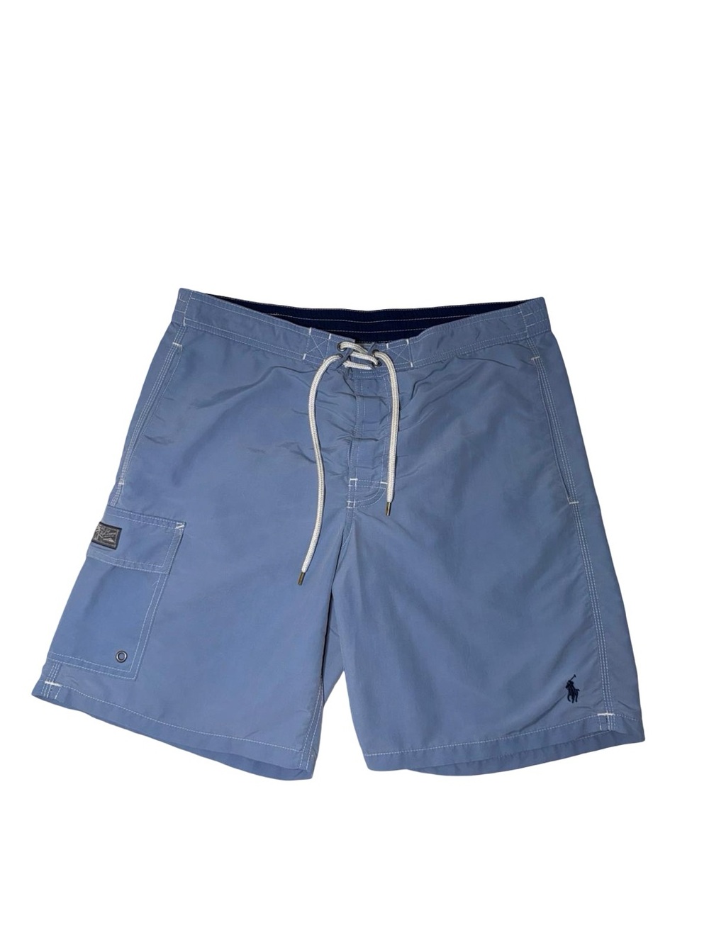 Polo Ralph Lauren Mens Swim Trunks Board Shorts Mesh Lined Cargo Pocket STAINED